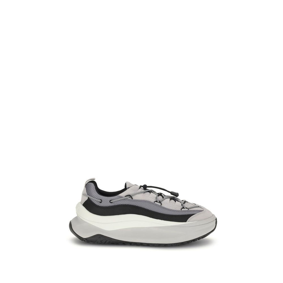 Gray Polyester Athletic Sneakers