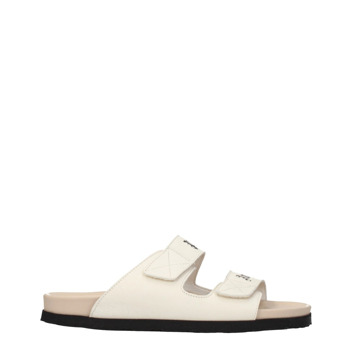 Beige Leather Slippers
