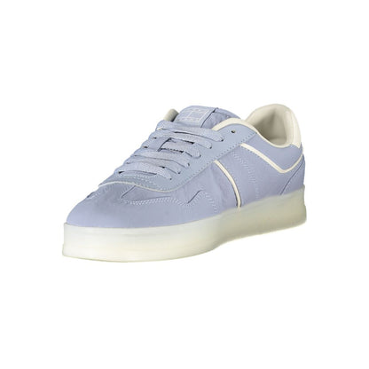 Blue Leather Women Sneaker