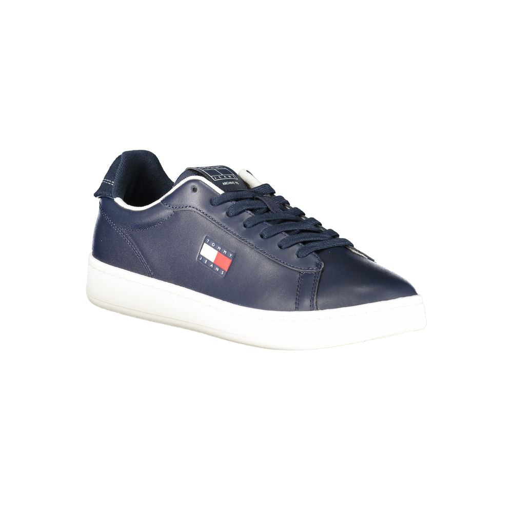 Blue Leather Men Sneaker