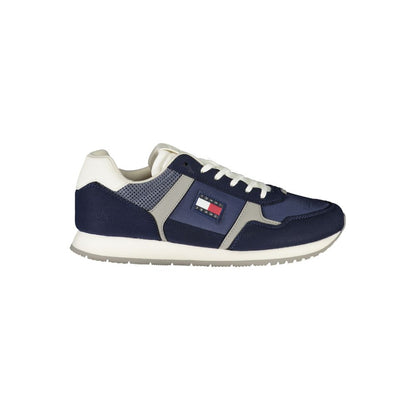 Blue Polyester Men Sneaker