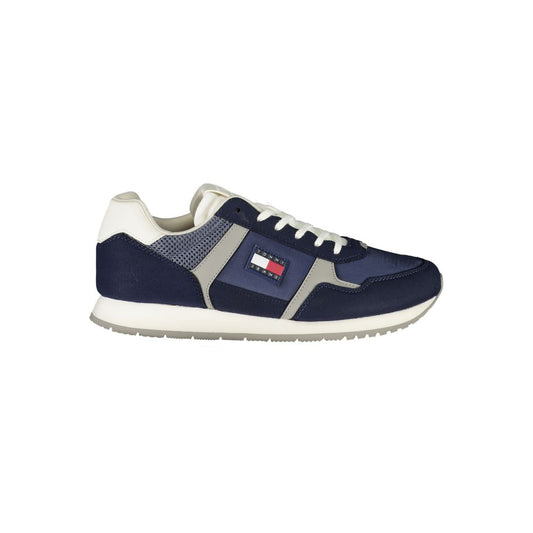 Blue Polyester Men Sneaker