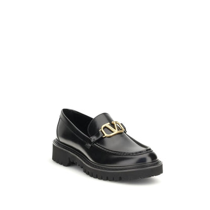 Black Leather Slip-On Loafers