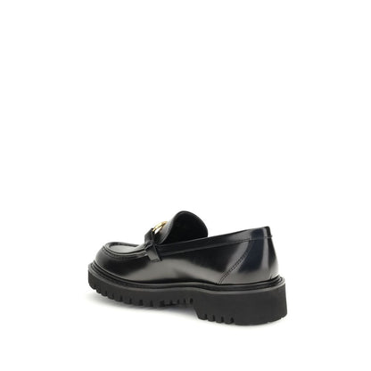 Black Leather Slip-On Loafers