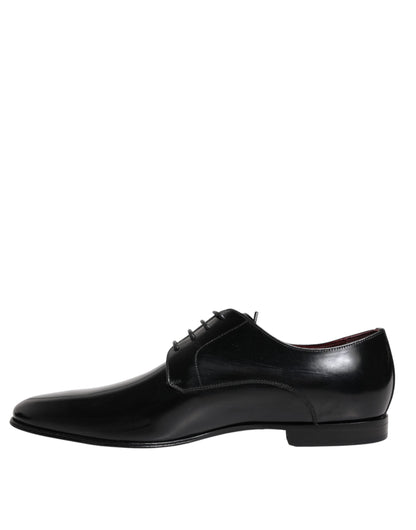 Men Dress Black Calfskin Leather Derby Shoes