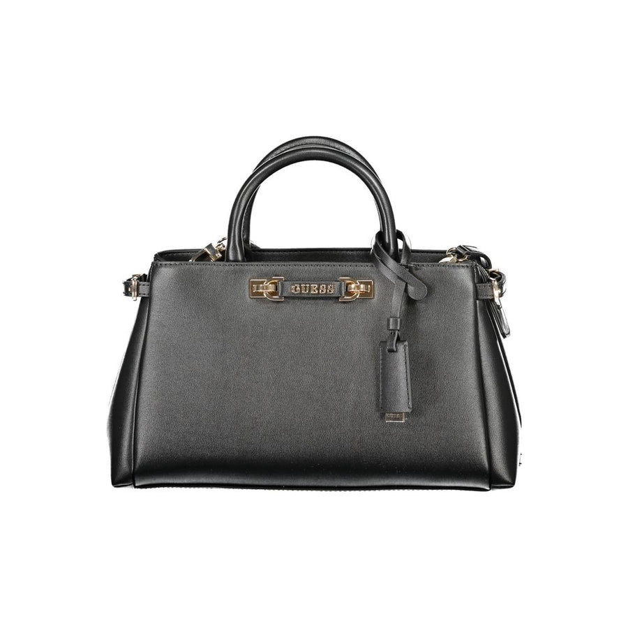 Black Polyethylene Women Handbag