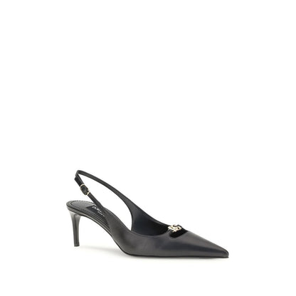 Black Goatskin High Heel Pumps
