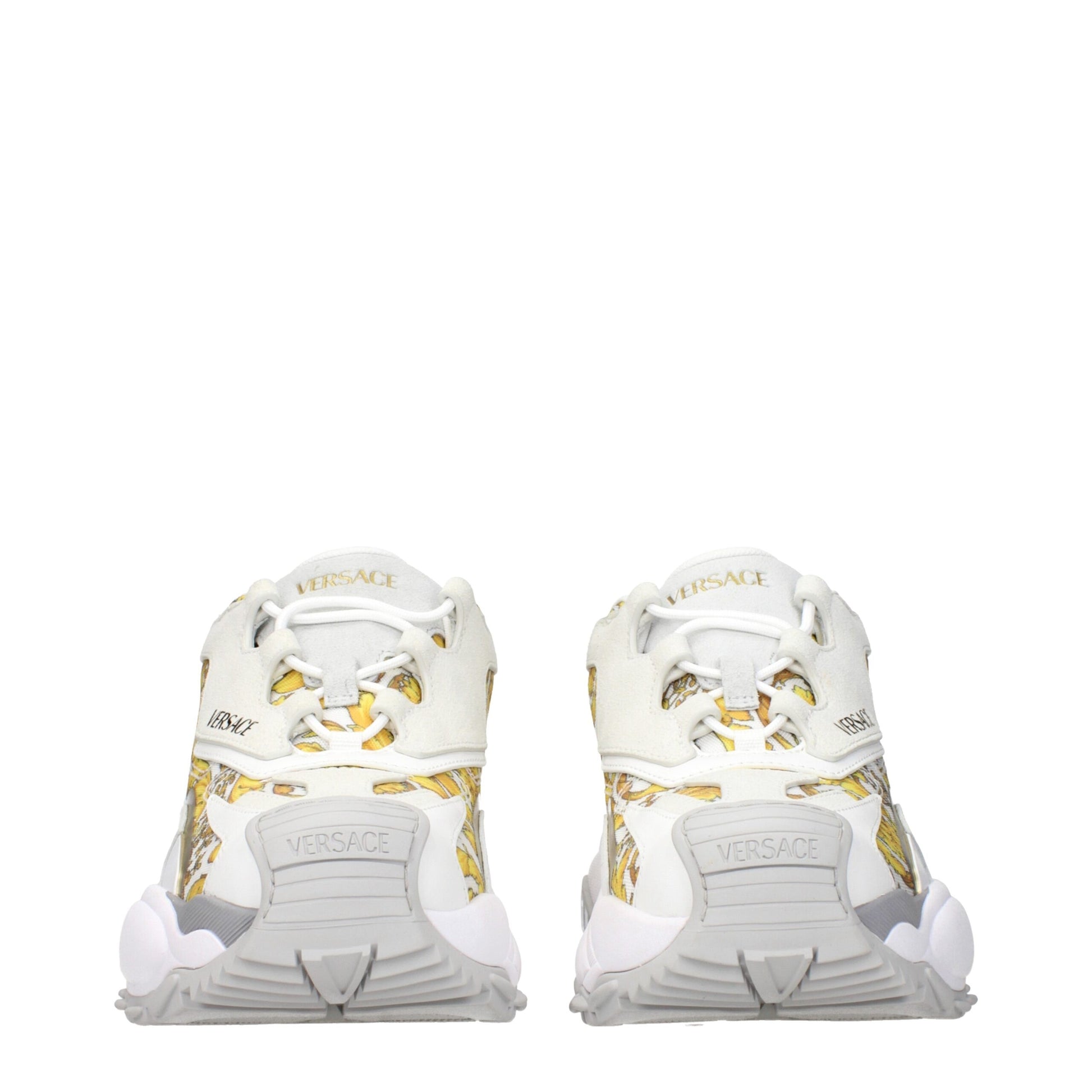 Gold Fabric Low Top Sneakers
