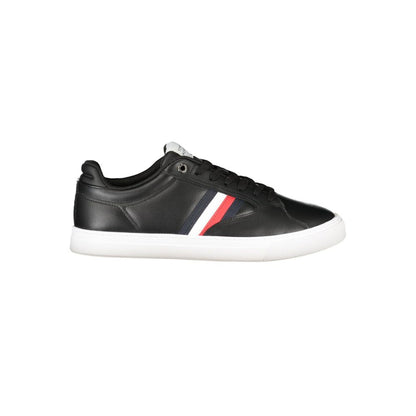 Black Leather Men Sneaker