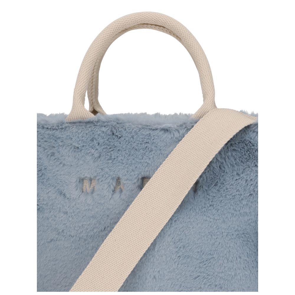 Light Blue Polyester Handbag