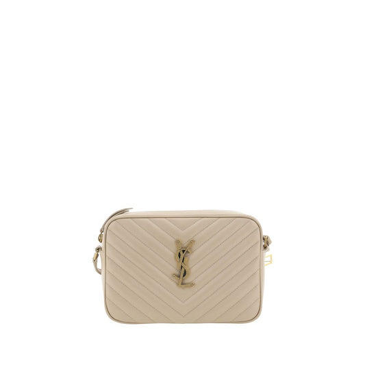 Beige Calf Leather Bos Taurus Shoulder Bag