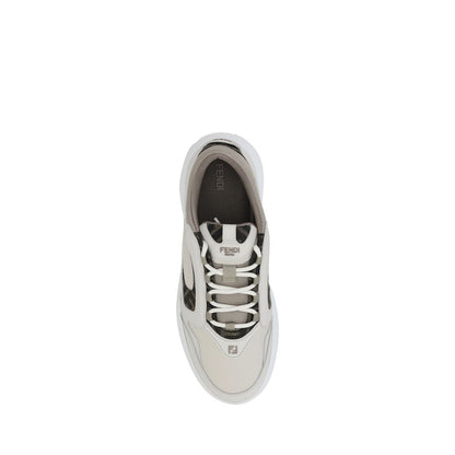White Calf Leather Bos Taurus Low Top Sneakers