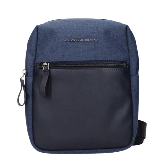 Blue Fabric Crossbody Bag