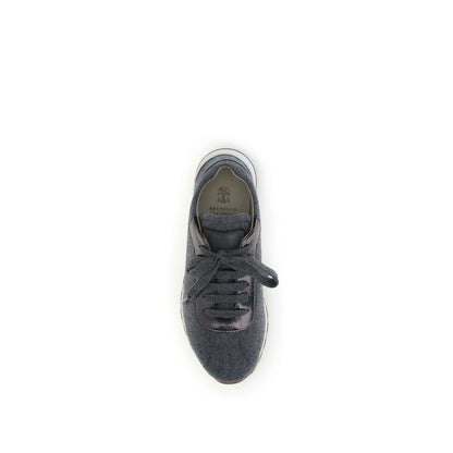 Gray Fleece Wool Athletic Sneakers