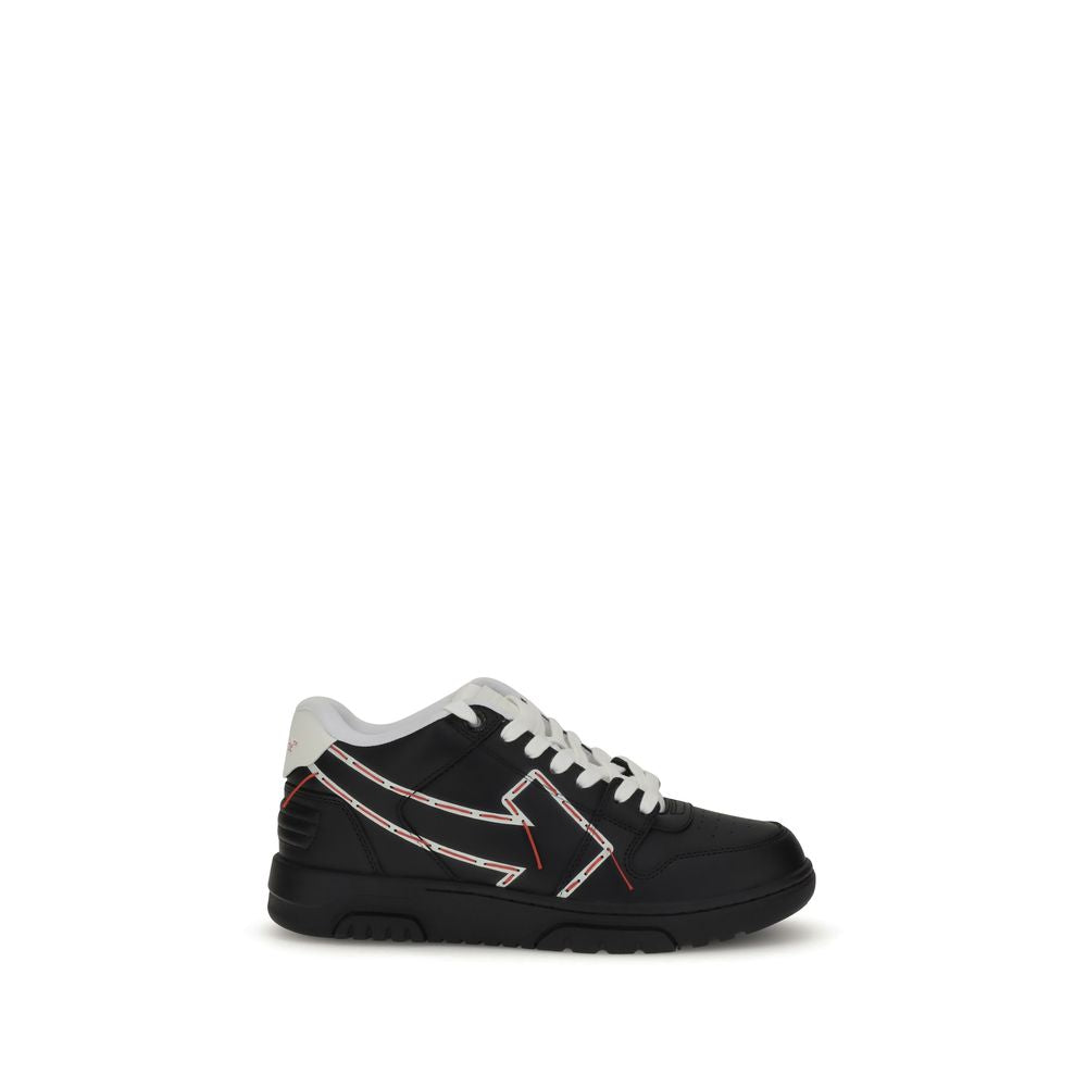 Black Rubber Athletic Sneakers