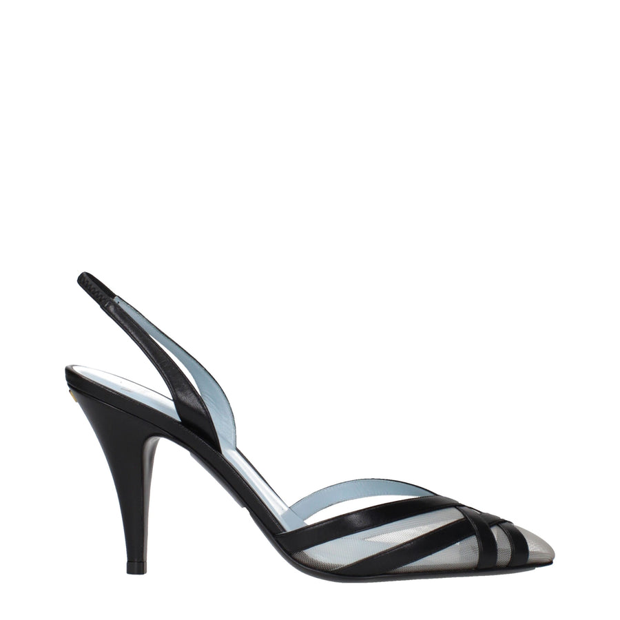 Black Leather Pumps