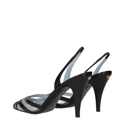 Black Leather Pumps