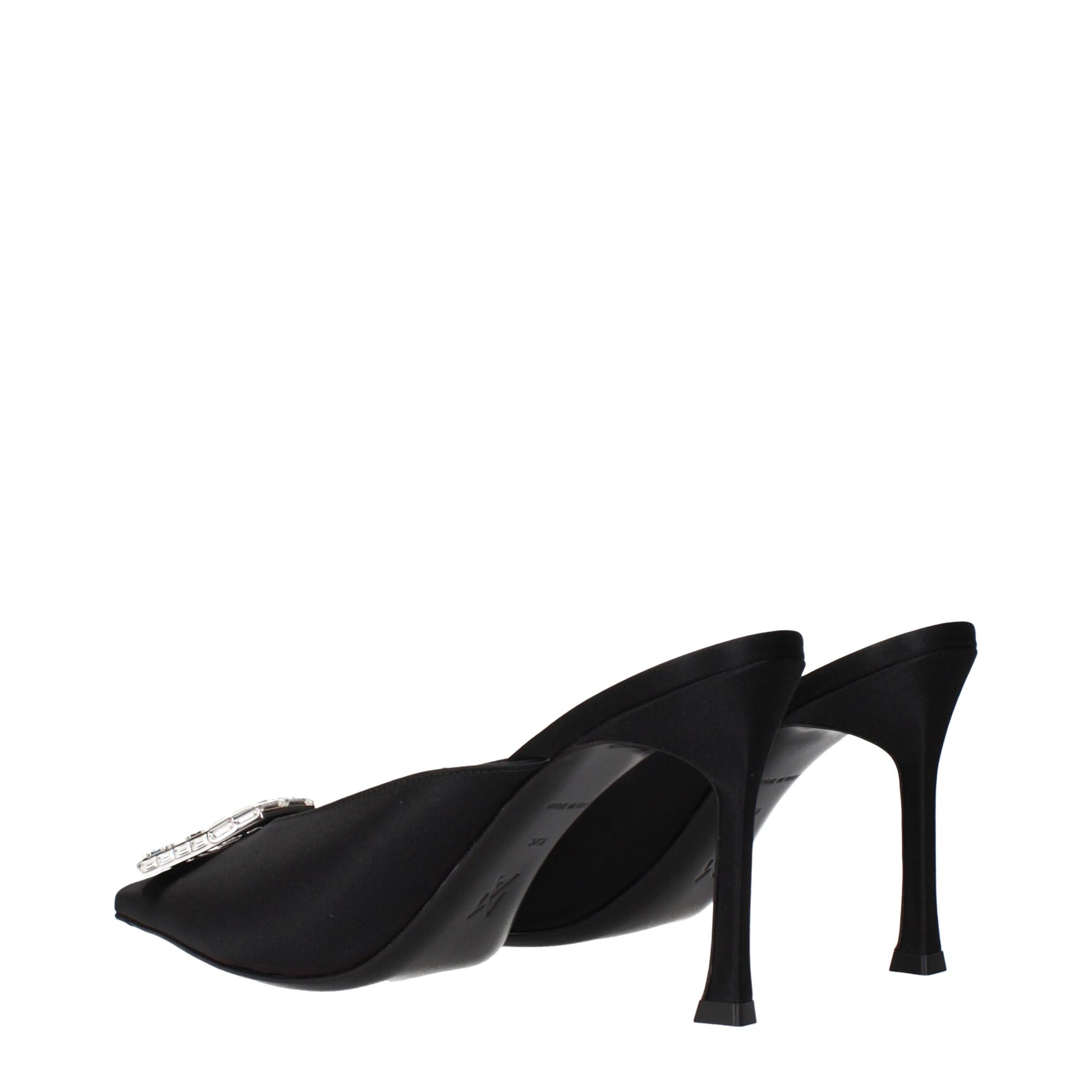 Black Satin Pumps