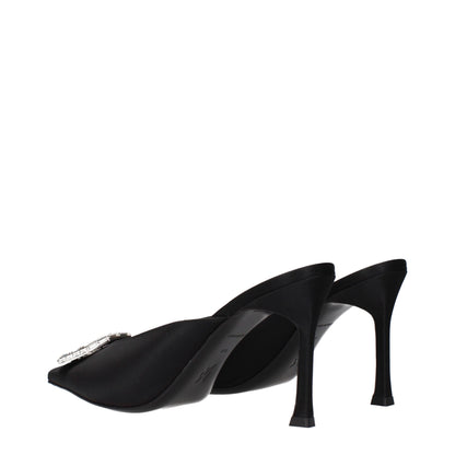 Black Satin Pumps