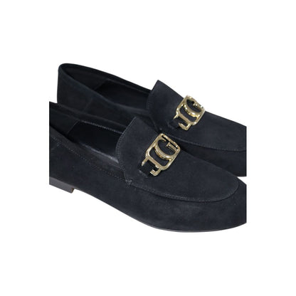 Black Leather Platform Pumps