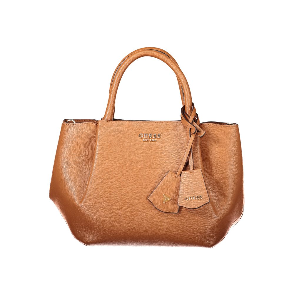 Brown Polyethylene Women Handbag