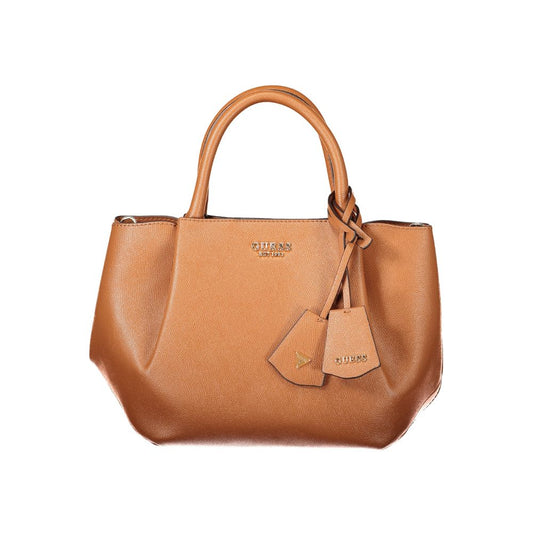 Brown Polyethylene Women Handbag
