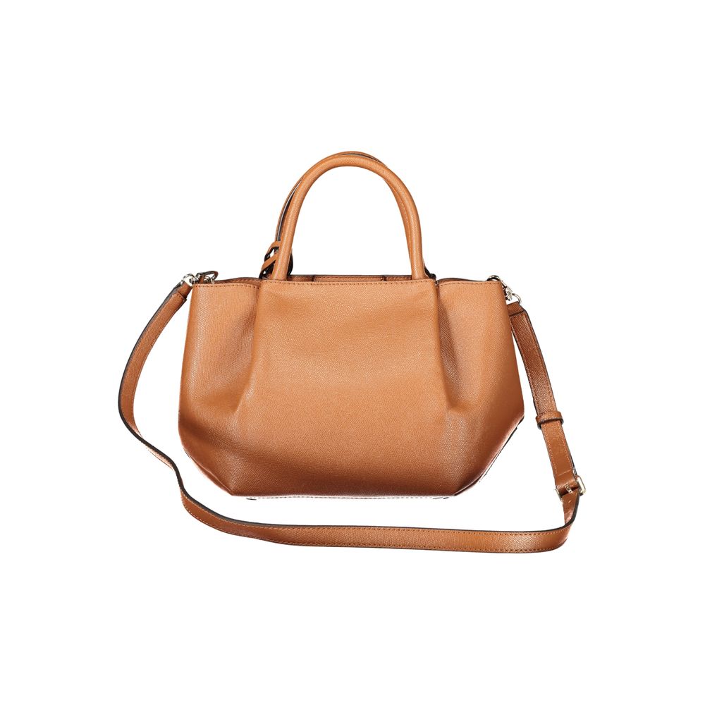 Brown Polyethylene Women Handbag
