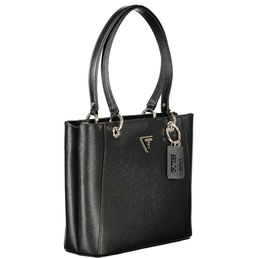 Black Polyethylene Women Handbag