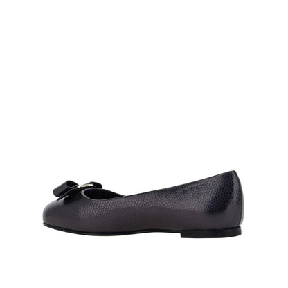 Black Calfskin Ballet Flats