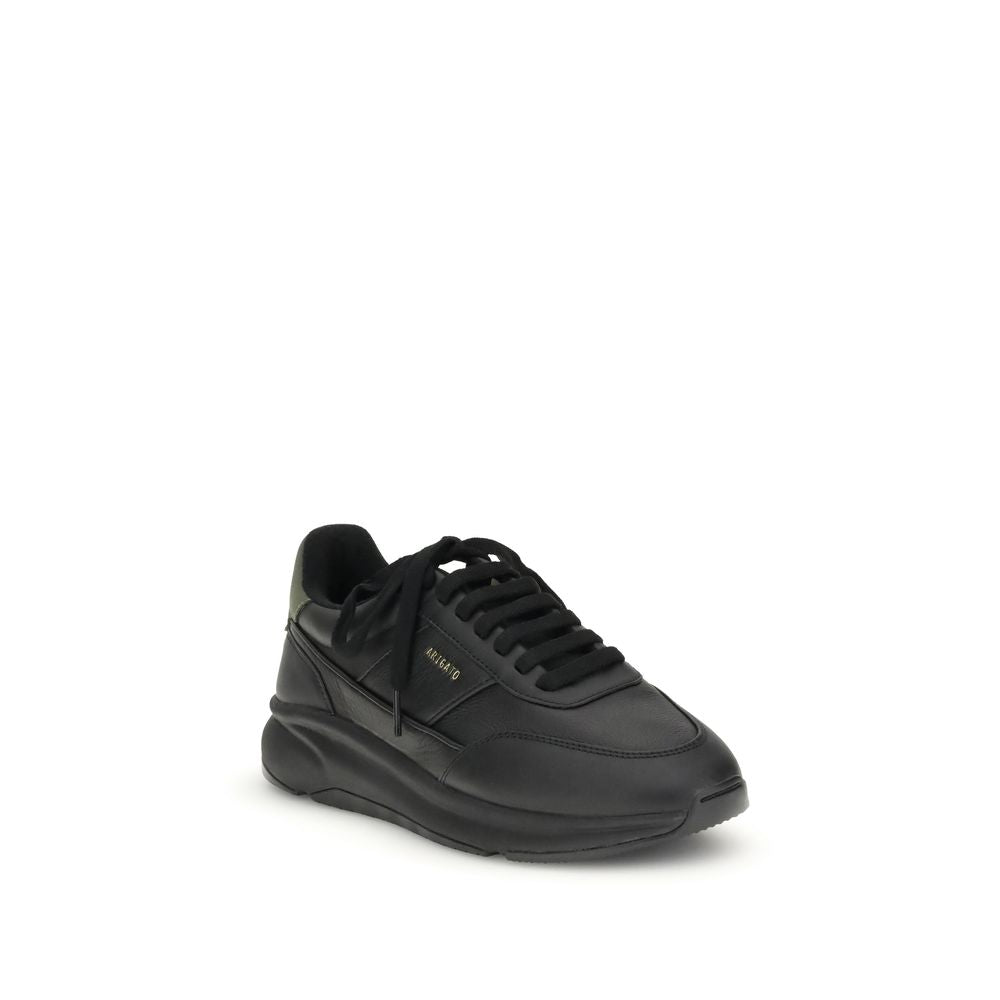 Black Leather Athletic Sneakers