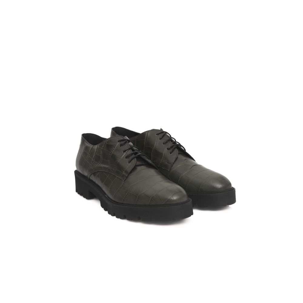 Green Leather Women Loafer