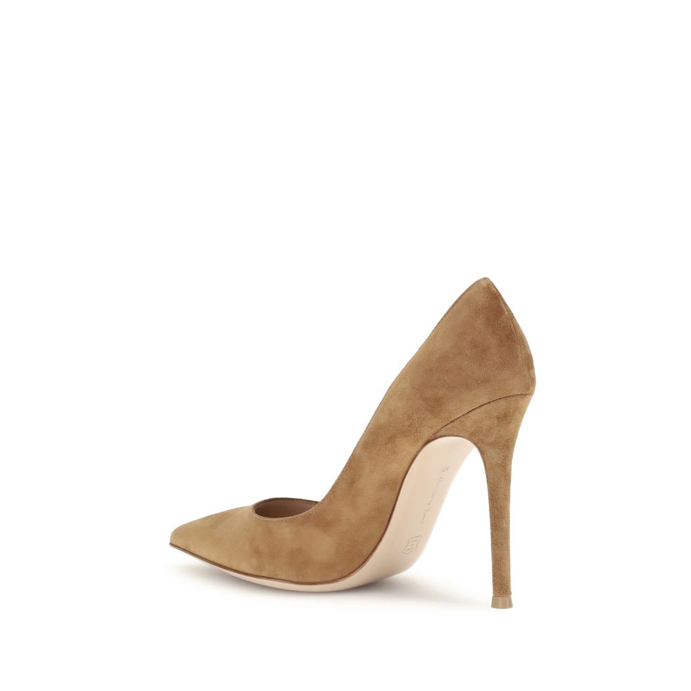 Beige Leather Pumps