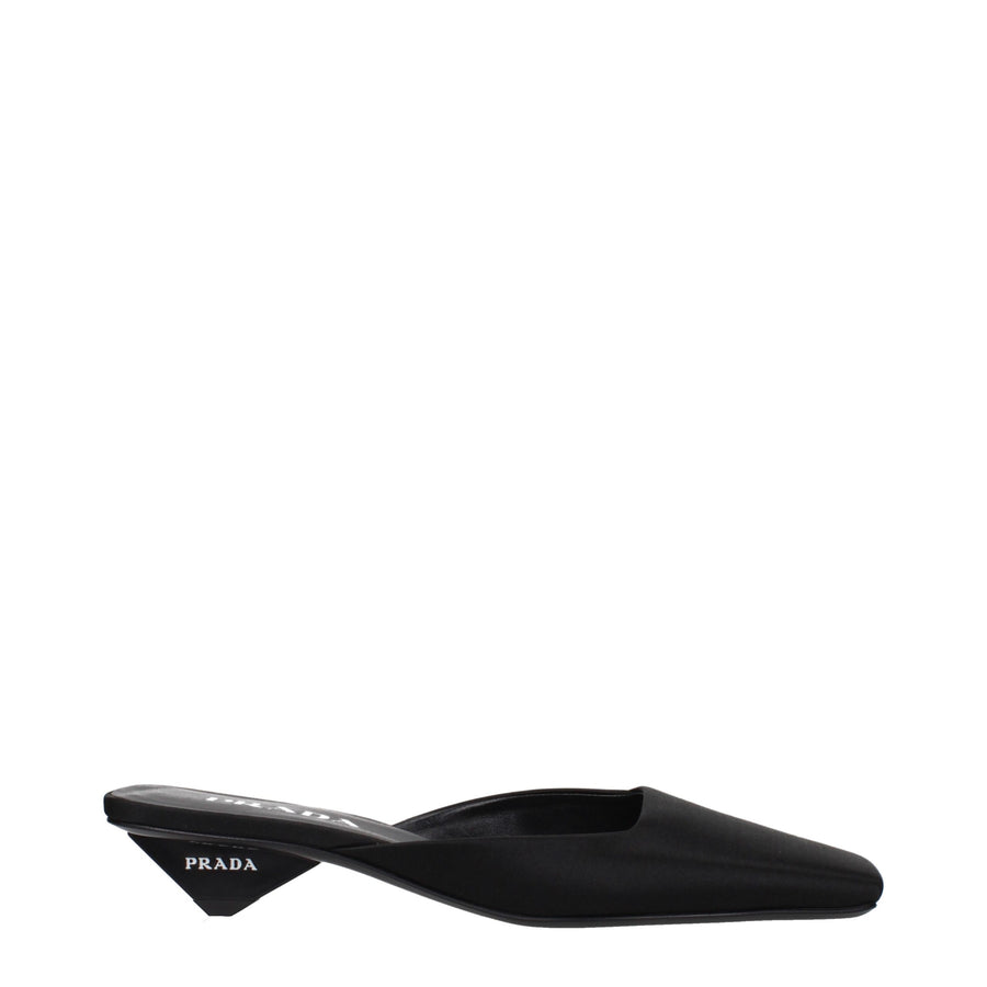 Black Satin Sandals