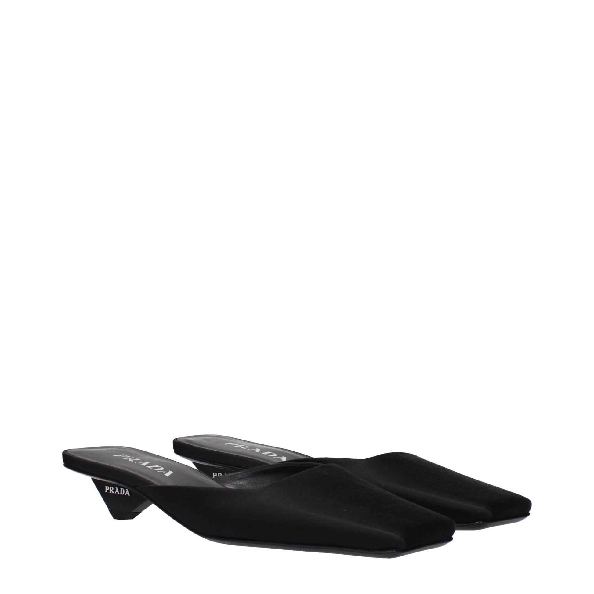 Black Satin Sandals