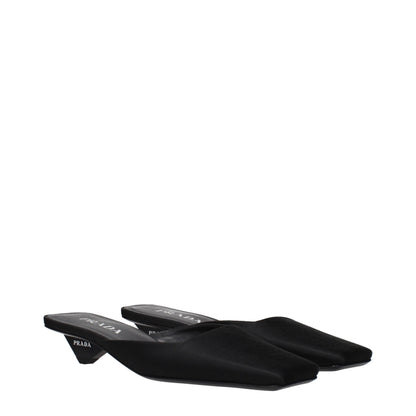 Black Satin Sandals