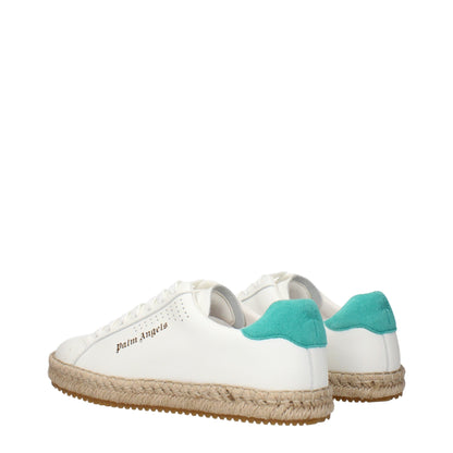 White Leather Low Top Sneakers