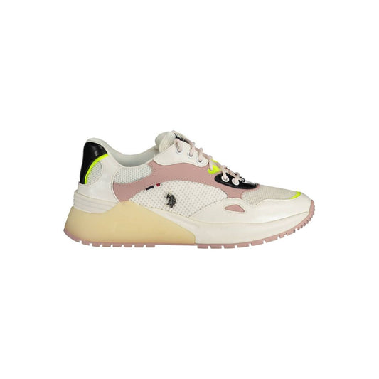 White Polyester Sneaker