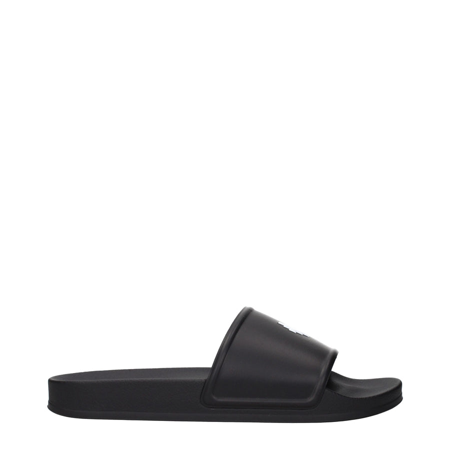 Black Cotton Slippers