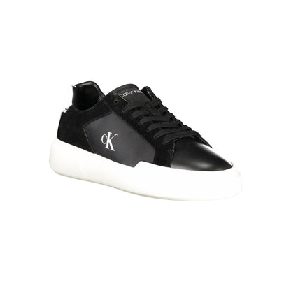 Black Leather Men Sneaker