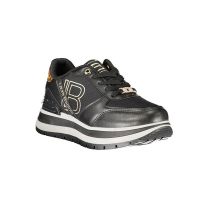 Black Polyester Women Sneaker