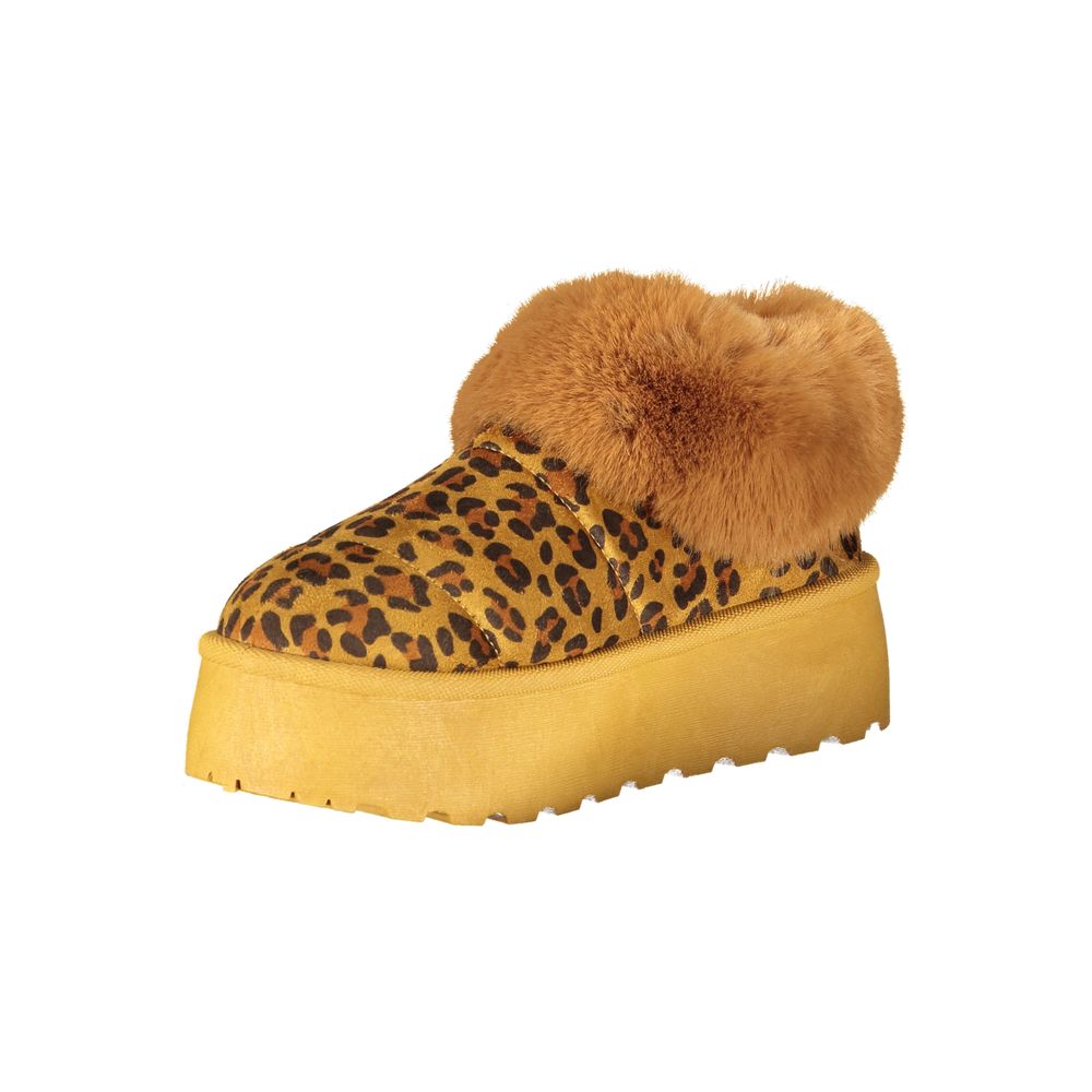 Brown Polyester Women Sneaker