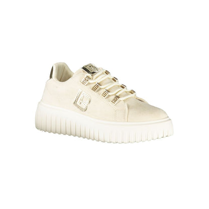 Beige Polyester Women Sneaker