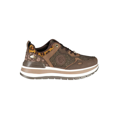 Brown Polyester Women Sneaker