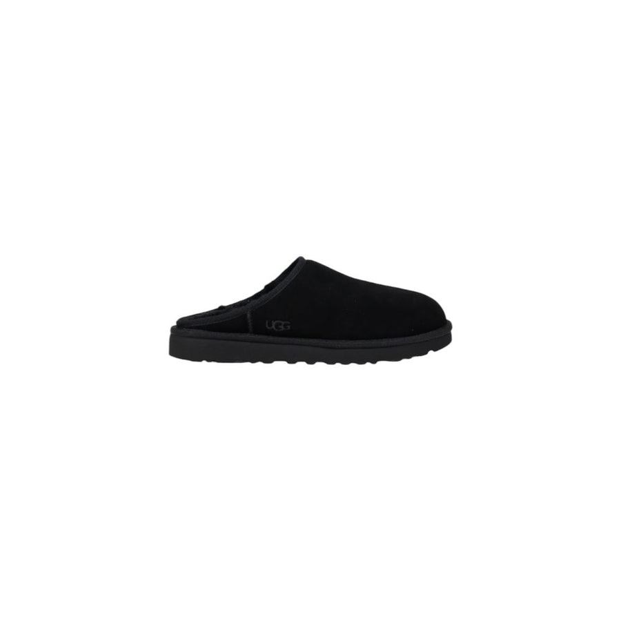 Black Suede Leather Clog