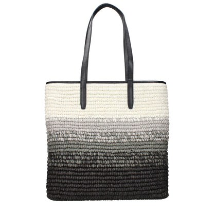 Black Raffia Shoulder Bag