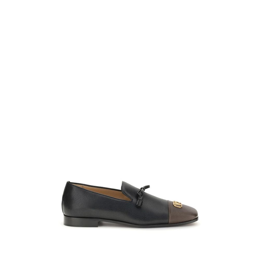 Black Leather Slip-On Loafers