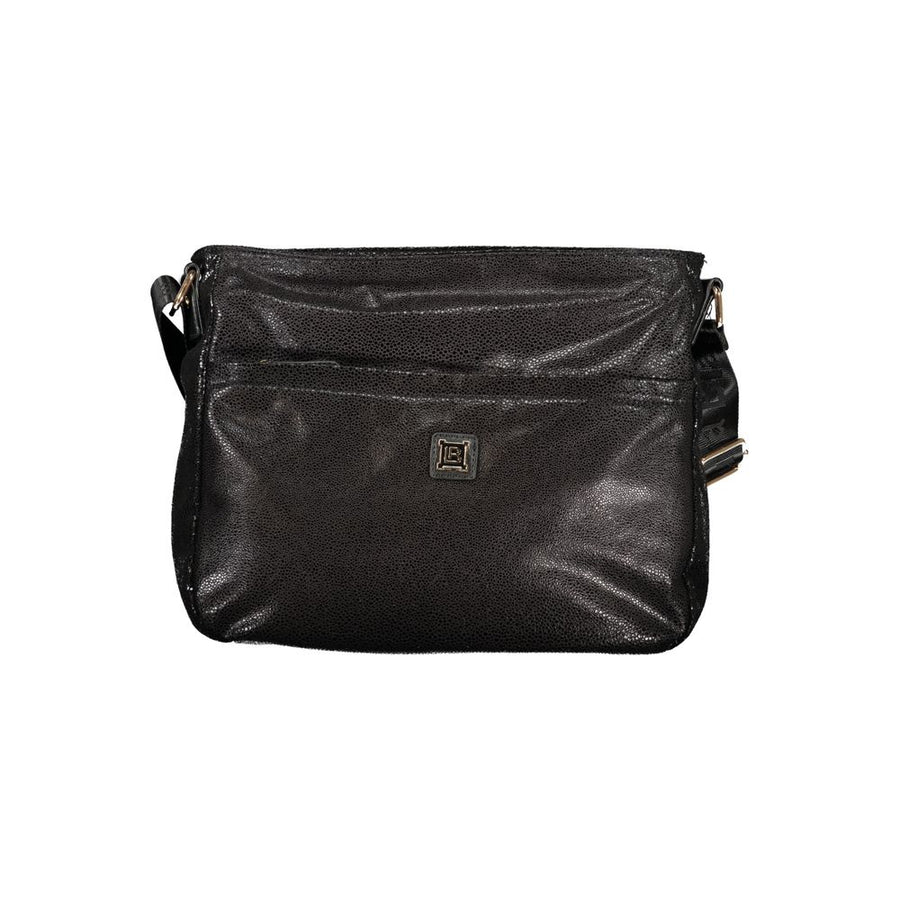 Black Polyester Women Handbag