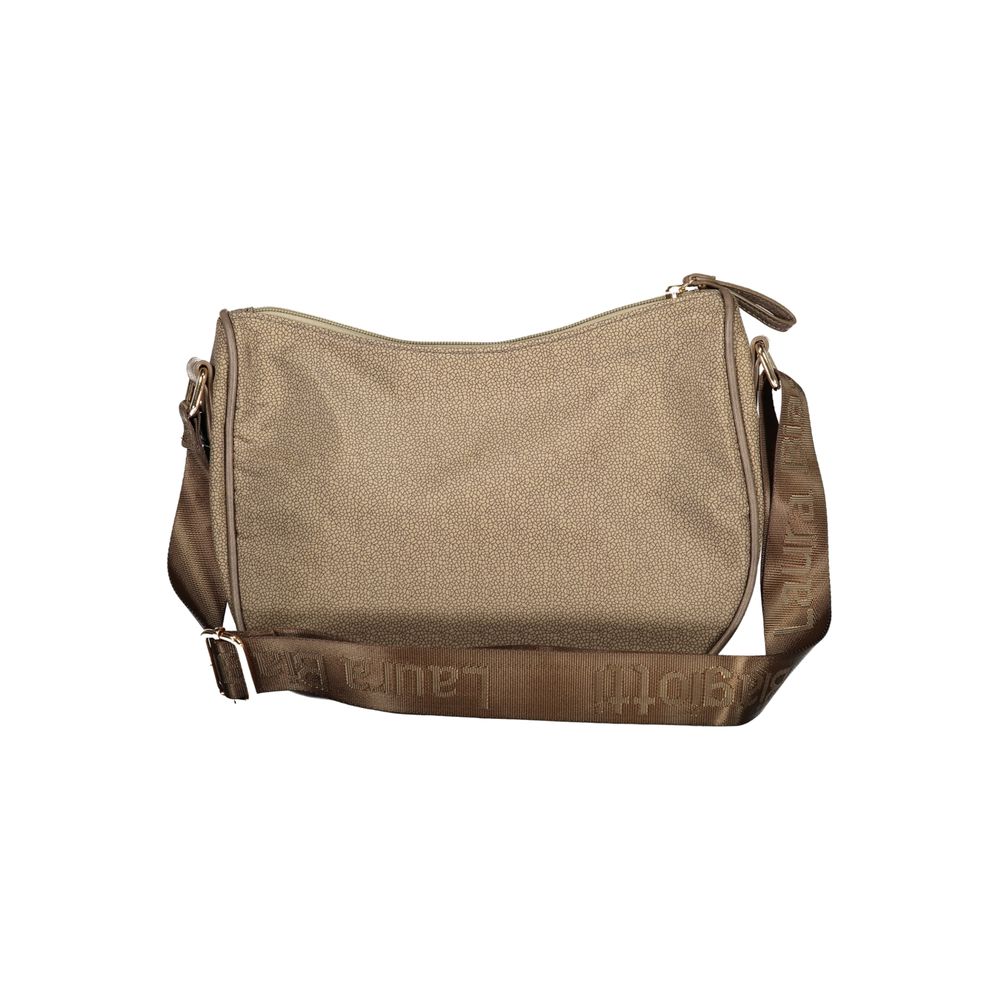 Beige Polyester Women Handbag