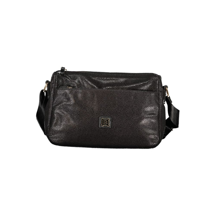 Black Polyester Women Handbag