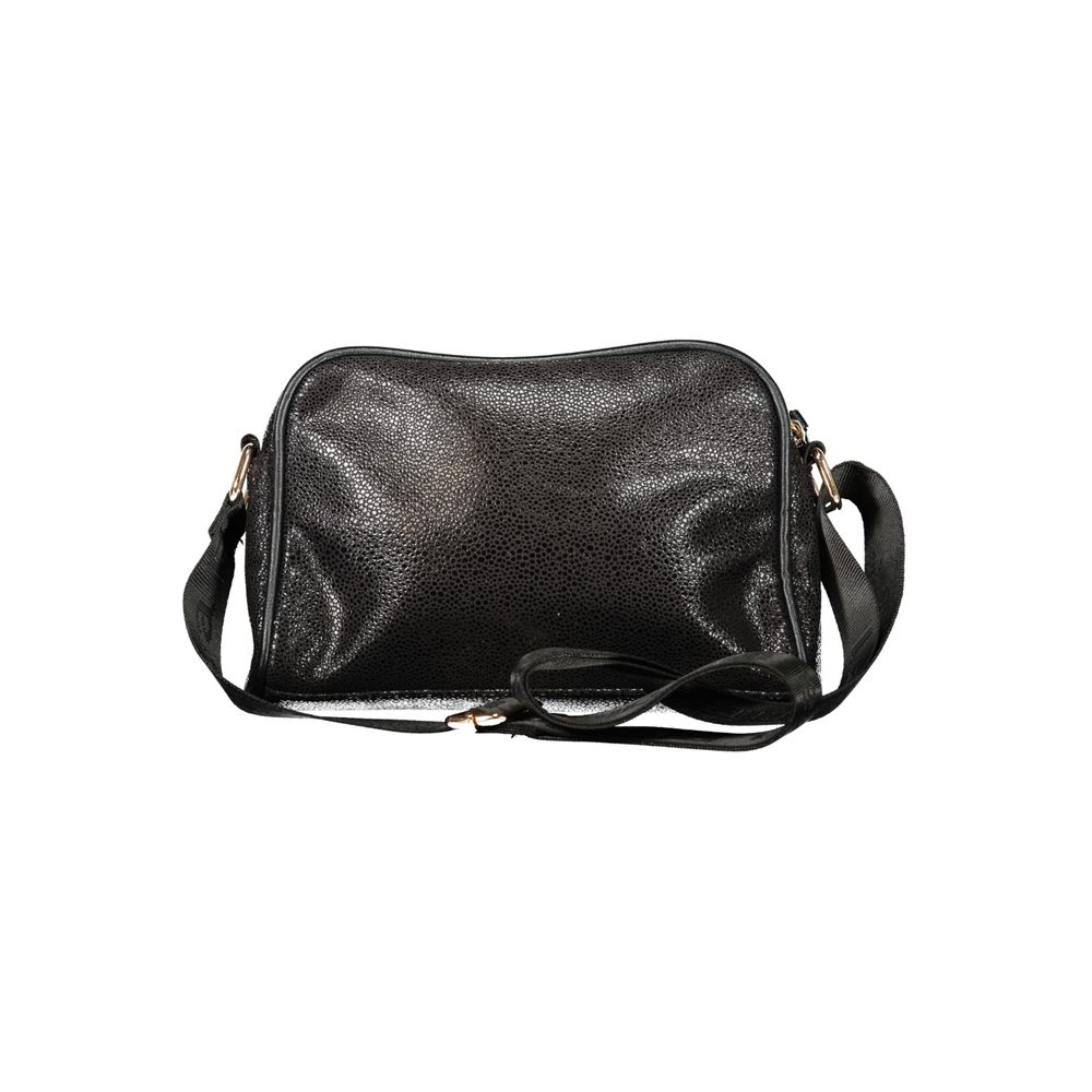Black Polyester Women Handbag